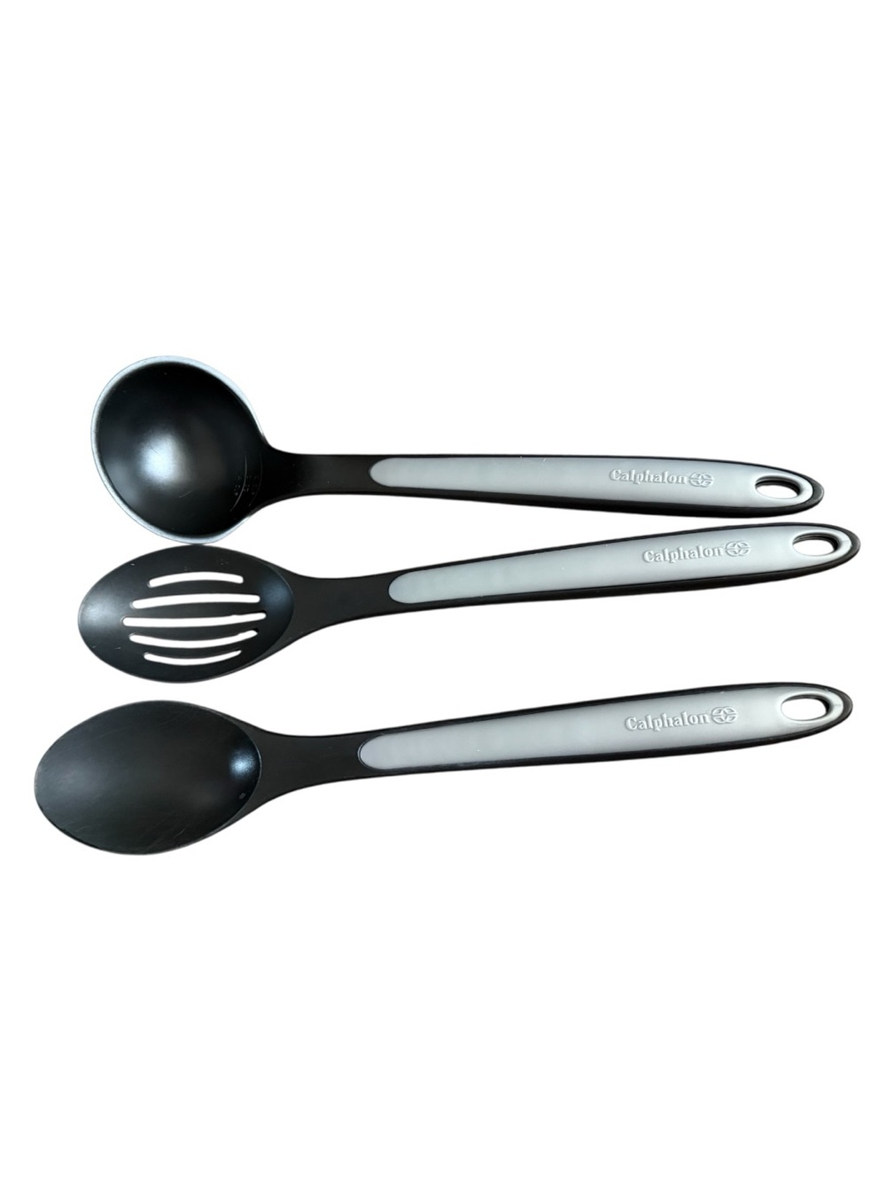 Calphalon Black and Gray 3-Piece Serving Spoon Set